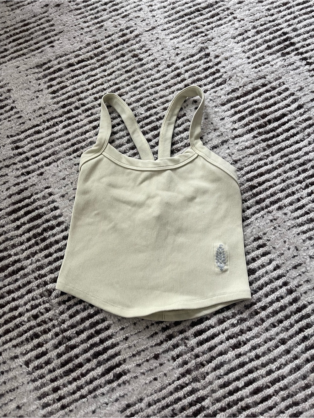 Free People Movement | Light Yellow Cropped Tank Athletic Top